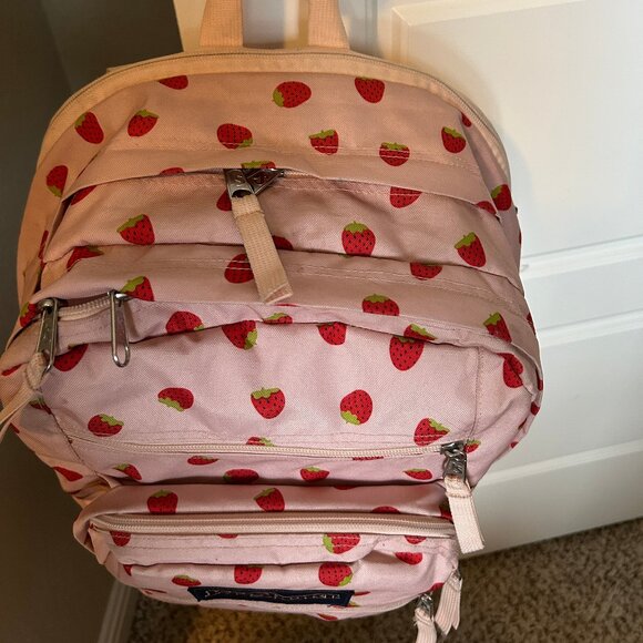 JanSport Big Student 17.5"-Backpack in Strawberry Shower Pink - Picture 3 of 16